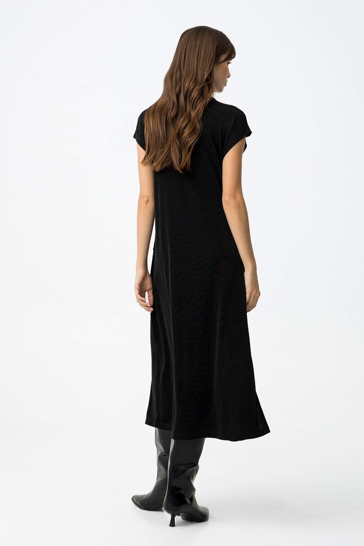 Black Minimal Midi Dress