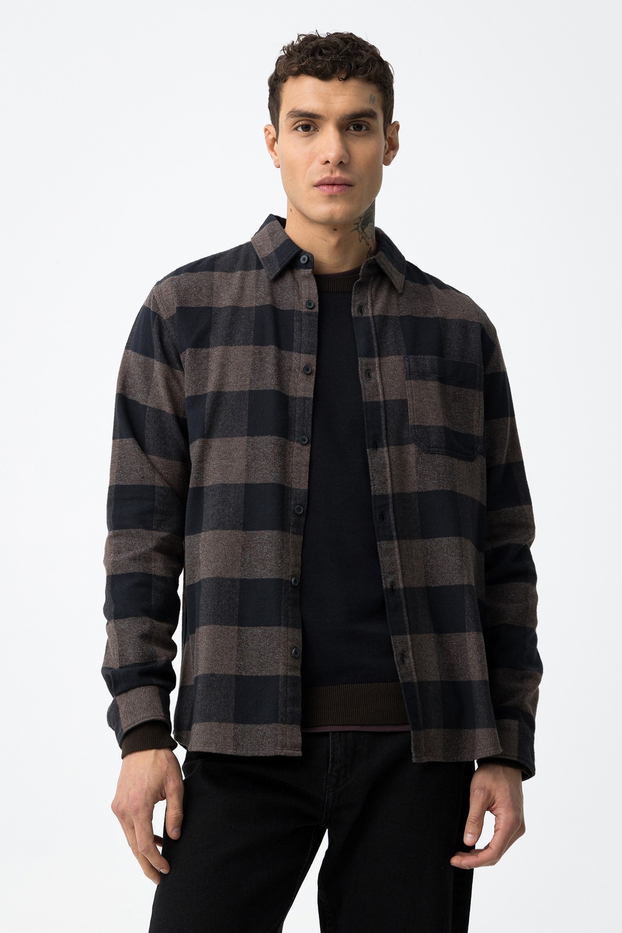 Camisa Regular Fit a Cuadros