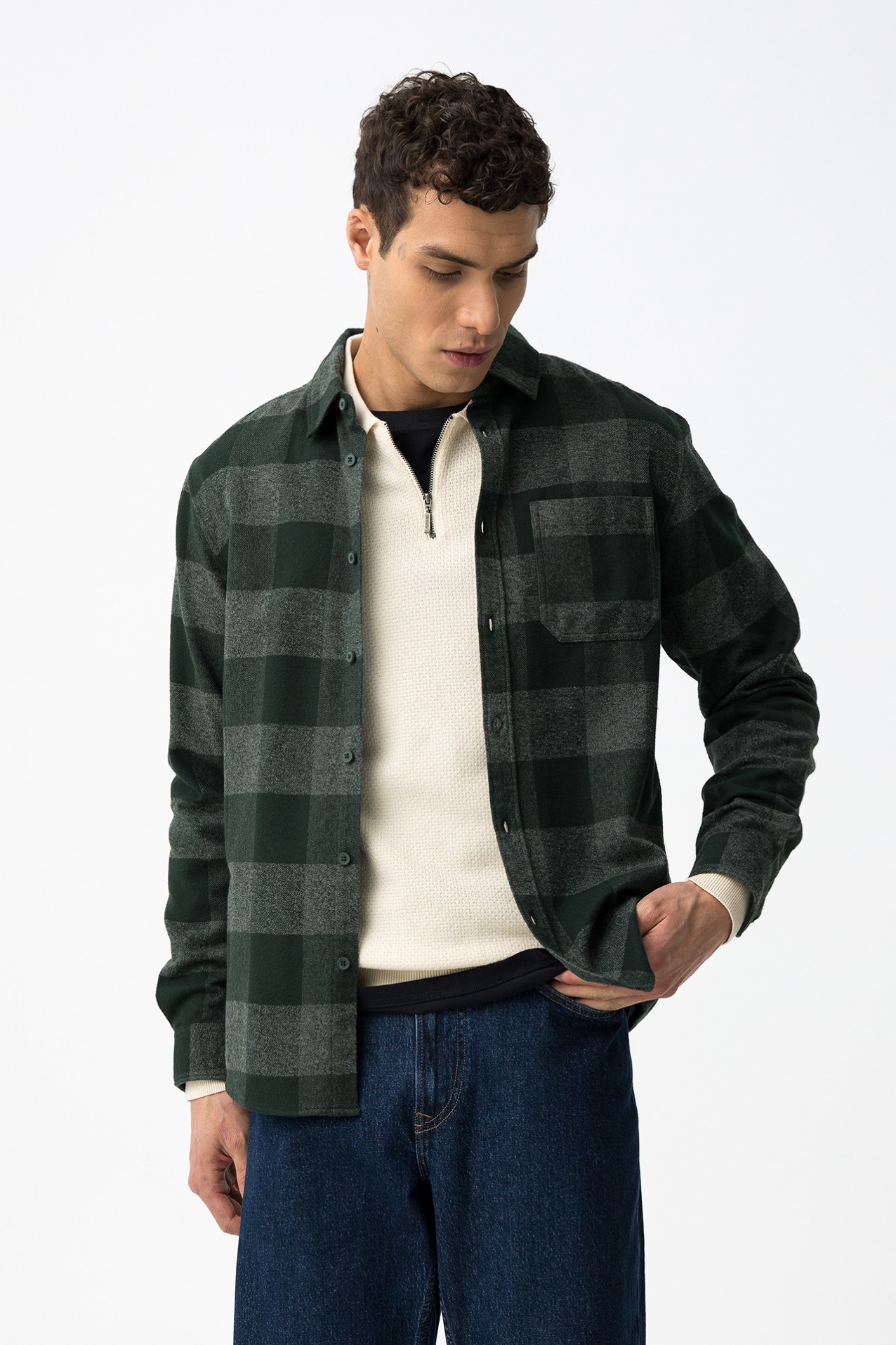 Camisa Regular Fit a Cuadros