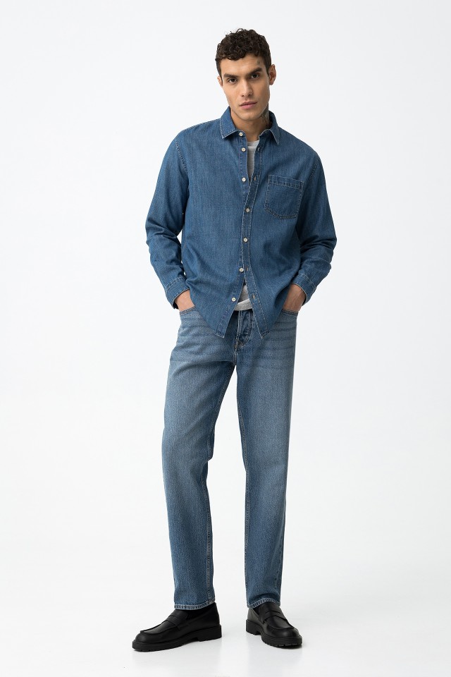 Regular Fit Denim Shirt Regular Fit Denim Shirt