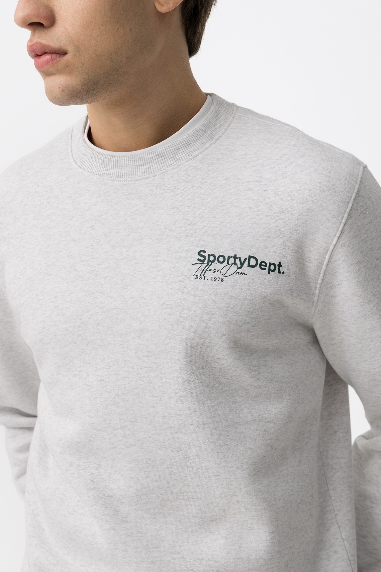 Sudadera Gris blanco melange