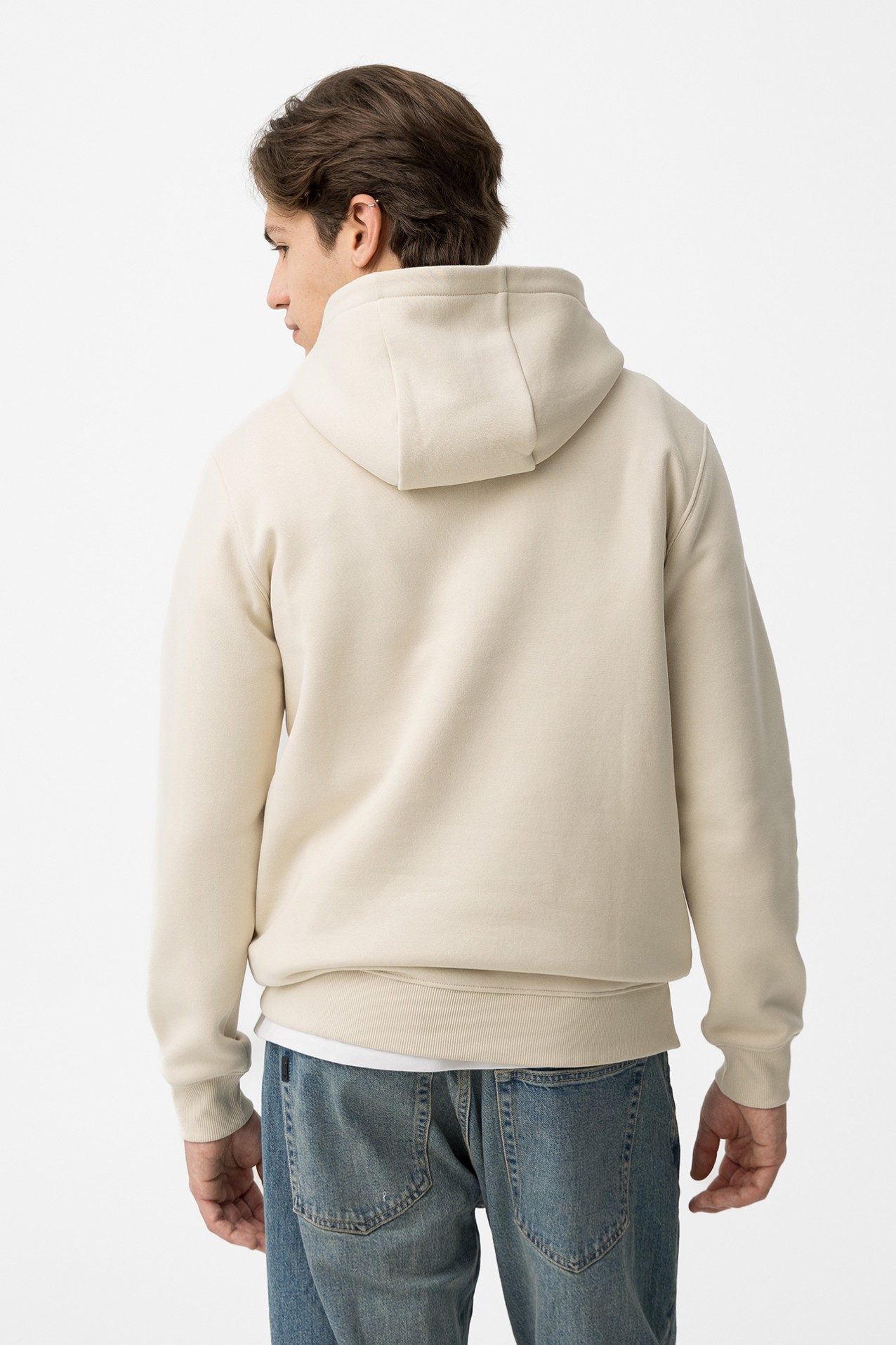 Sudadera Con Capucha Beige