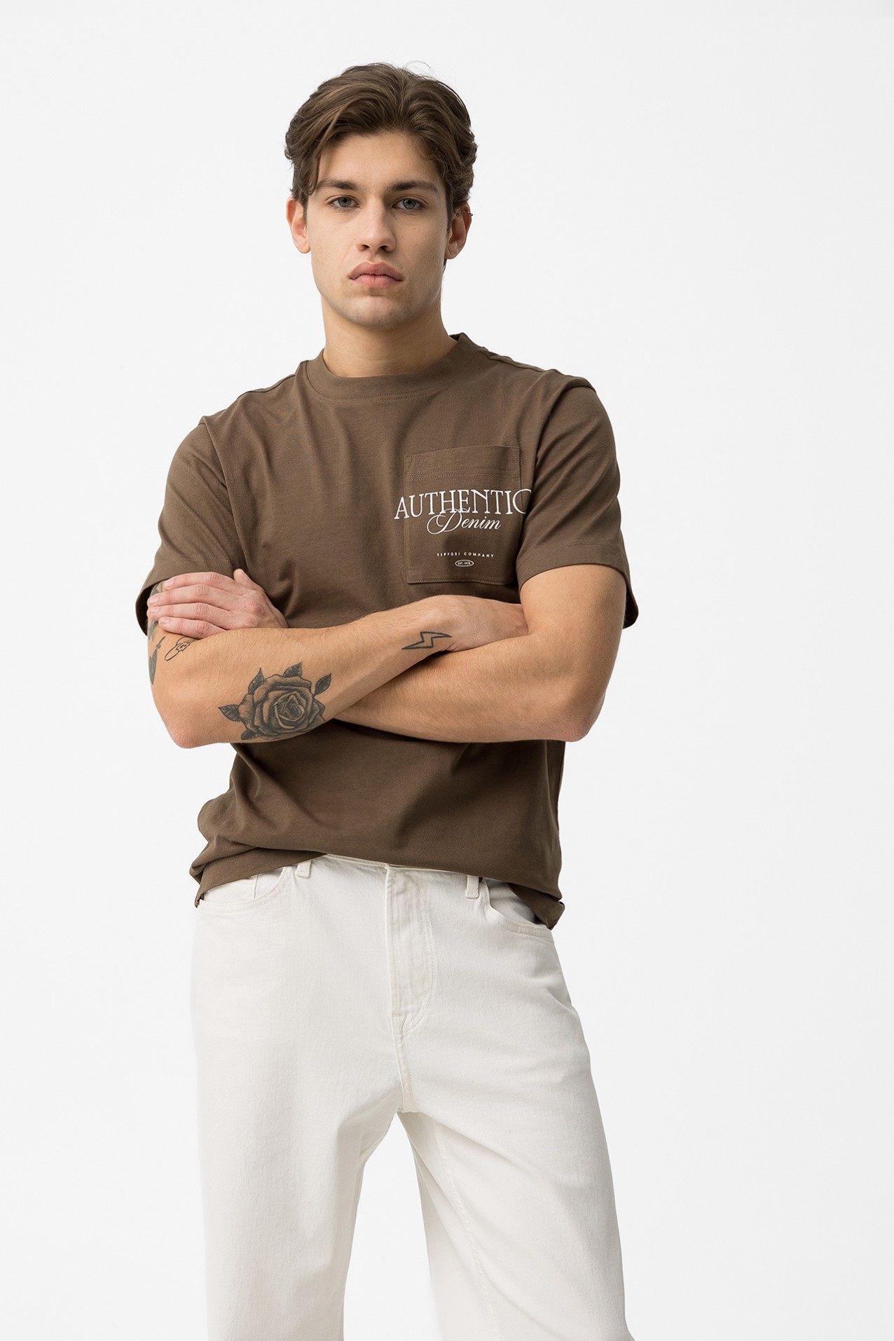 Camiseta Manga Corta Marron