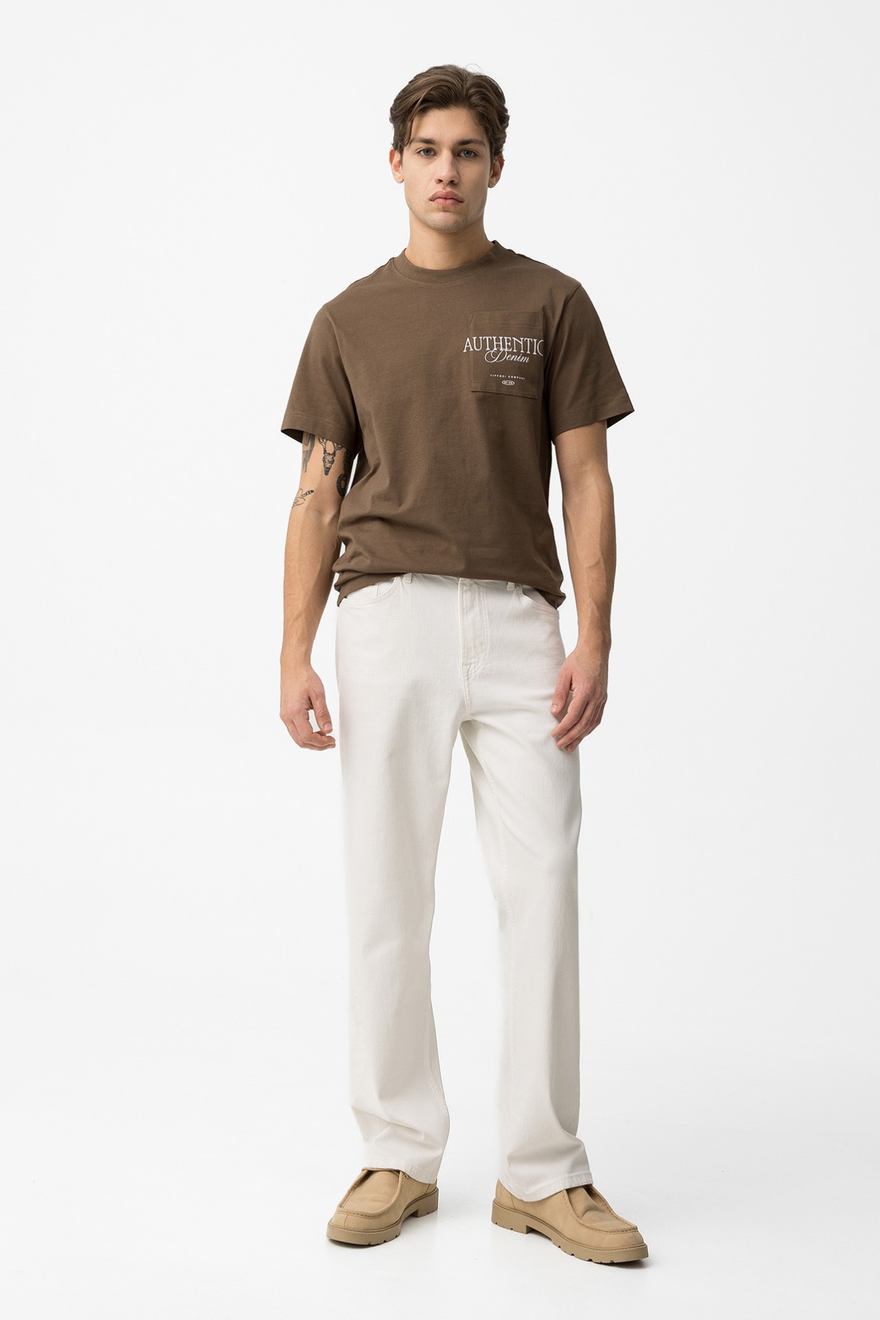 Camiseta Manga Corta Marron