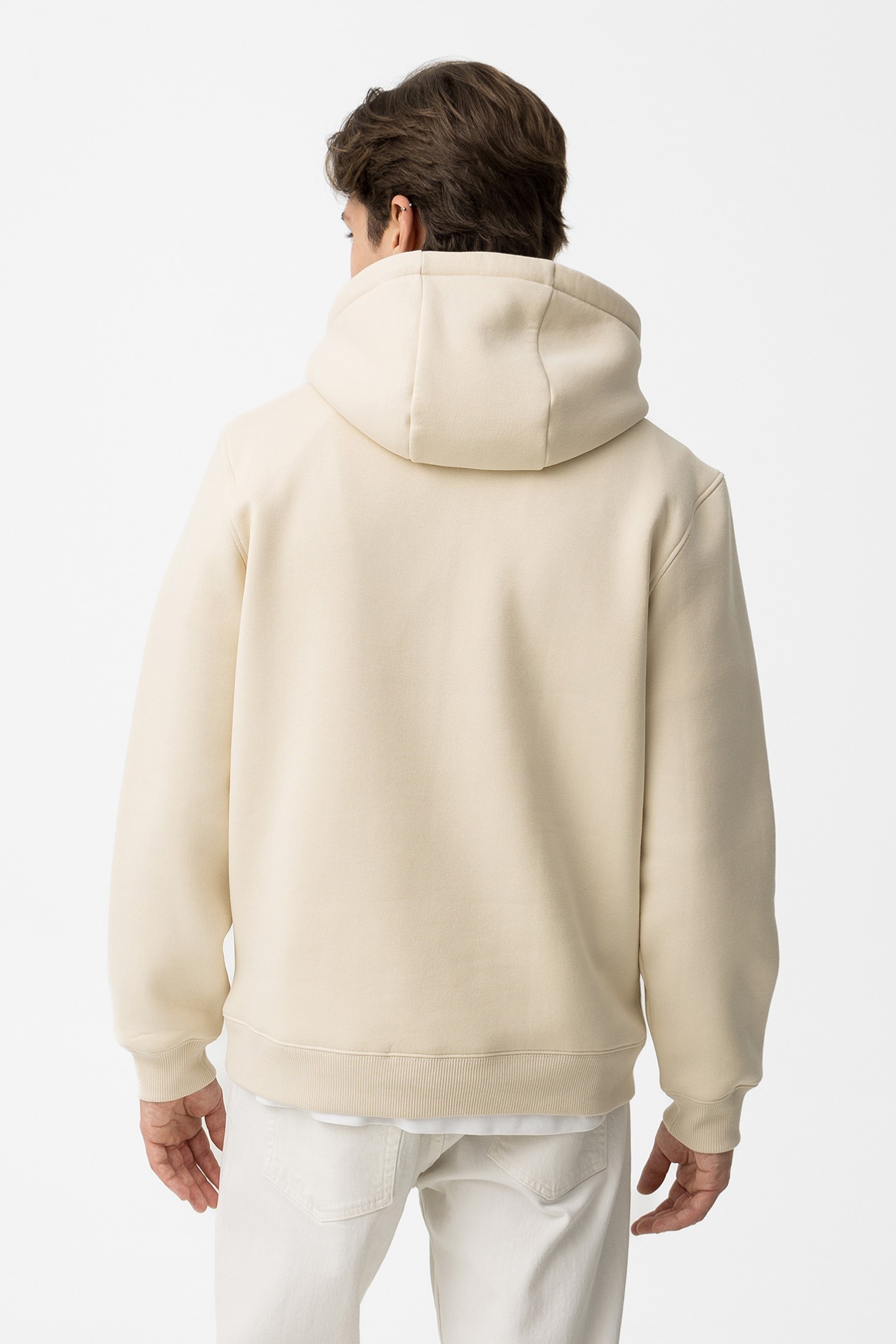 Sudadera Con Capucha Beige