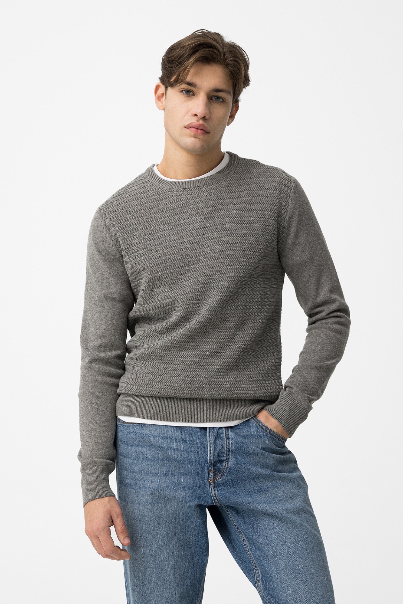 Light Grey Melange Sweater