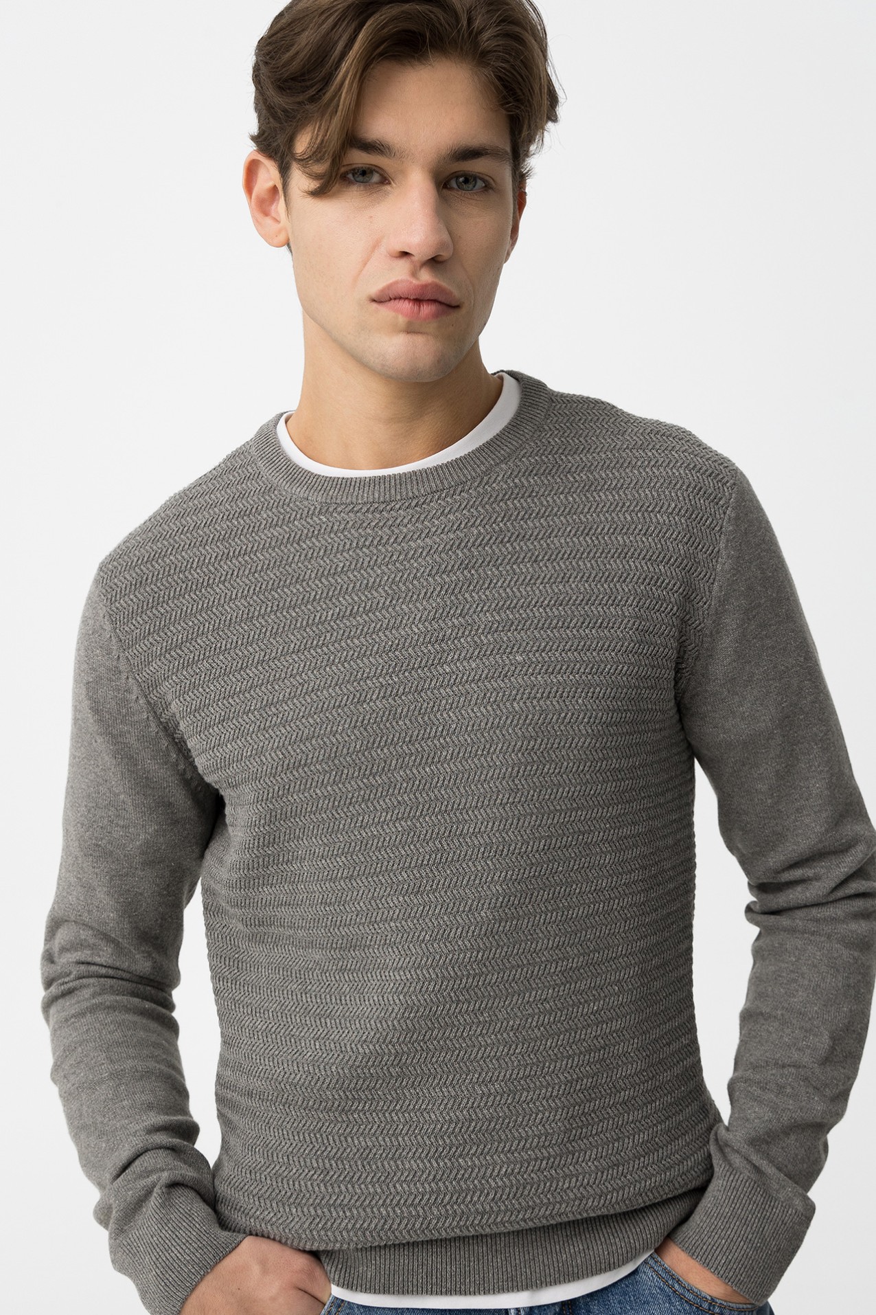 Light Grey Melange Sweater