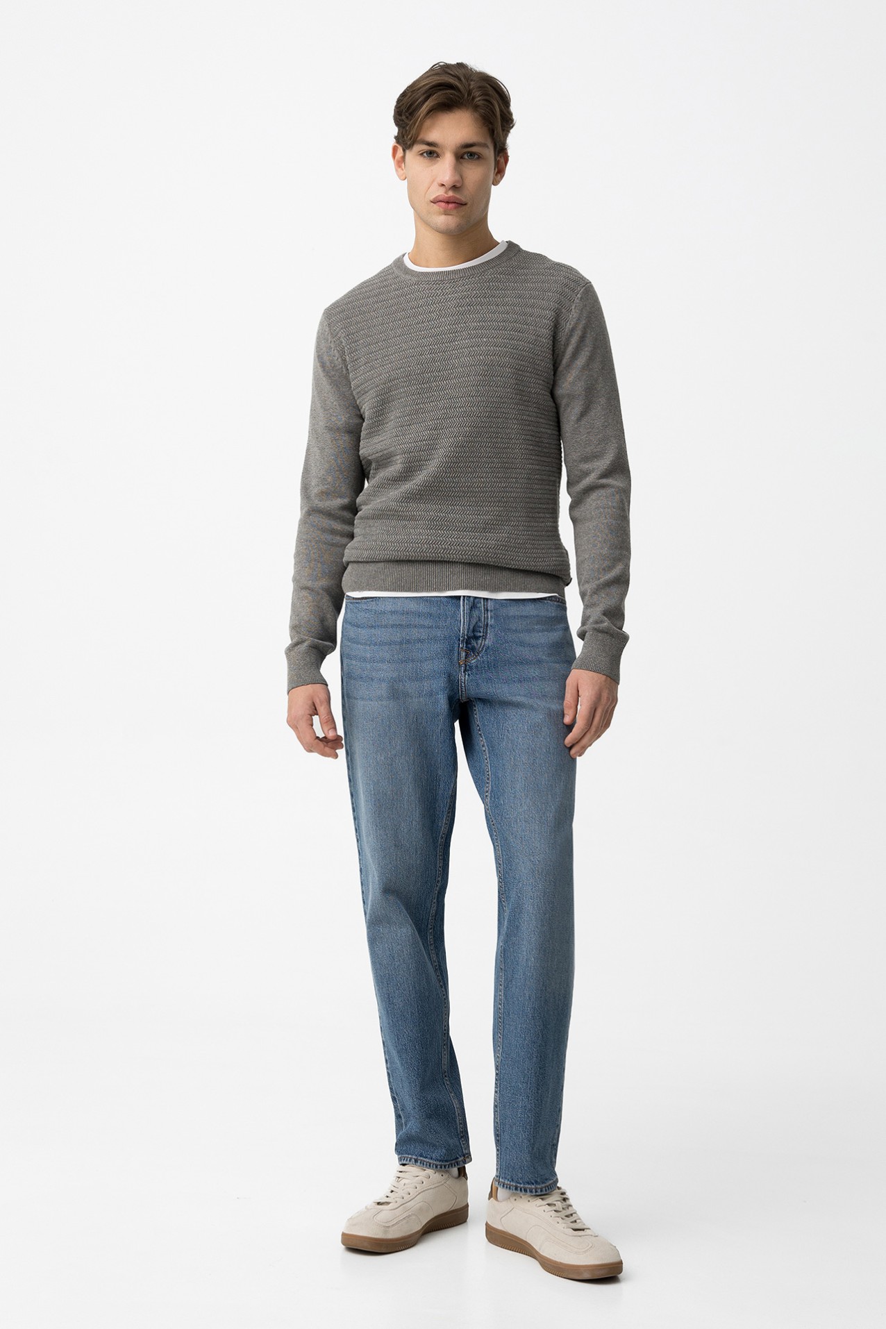Light Grey Melange Sweater