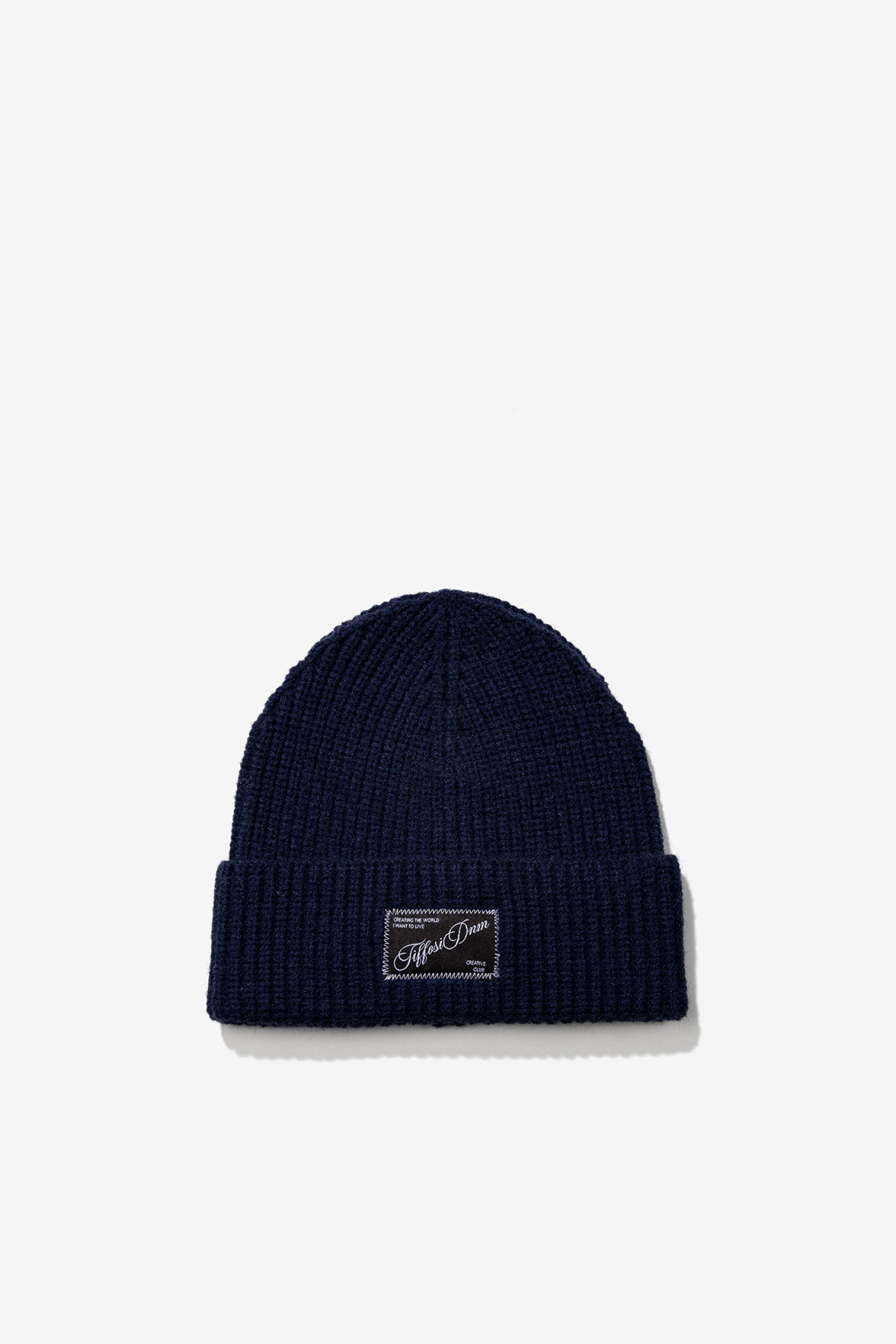 Ribbed Blue Beanie