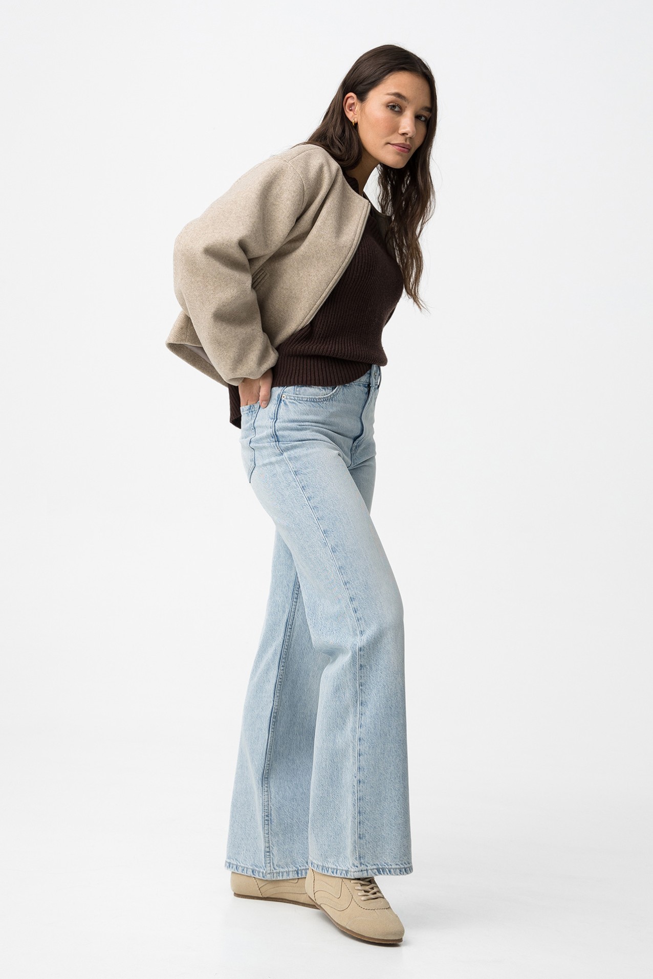 Jeans Wide Leg Cintura Alta