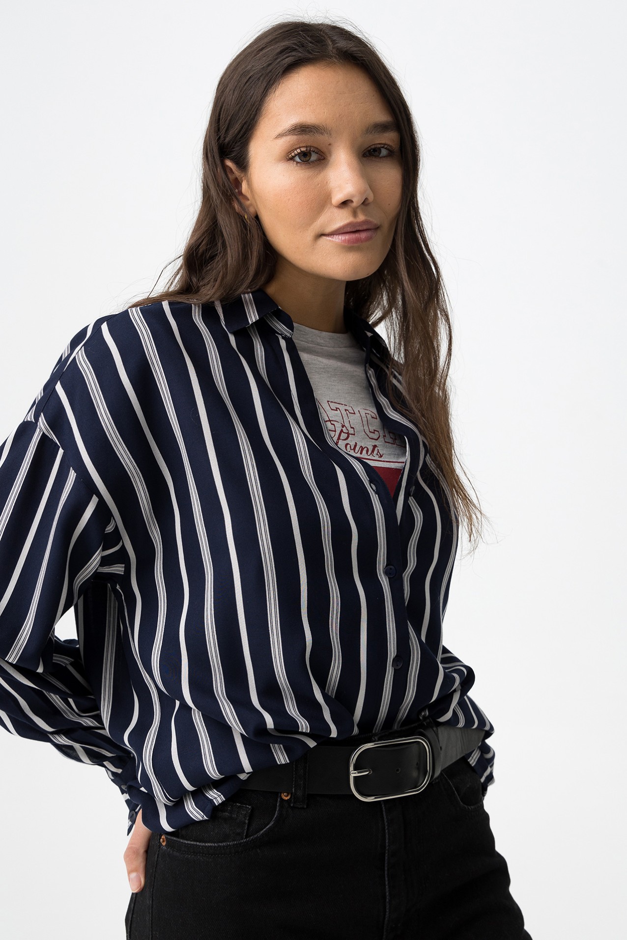 Camisa Manga Larga Azul