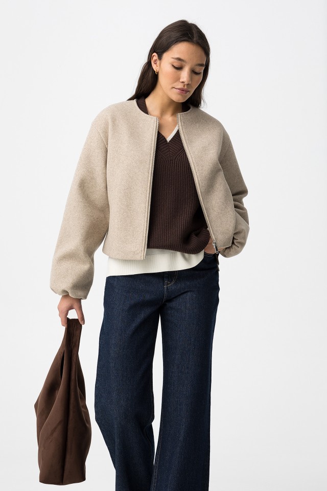 Beige Casual Jacket