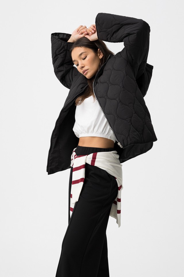 Casaco acolchoado preto