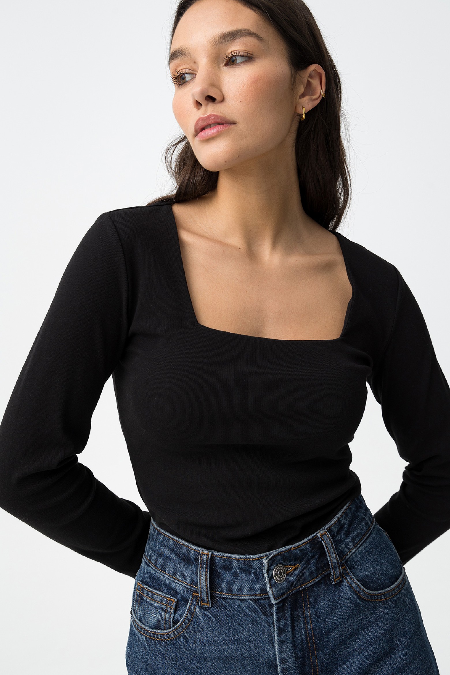 T-shirt Manga Comprida Preto