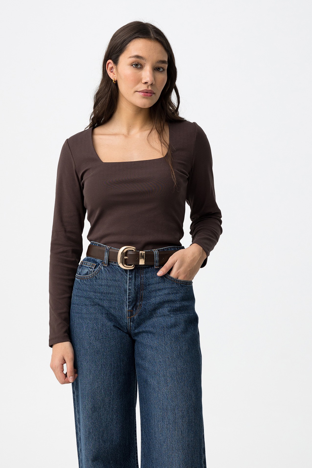 Camiseta Manga Larga Chocolate