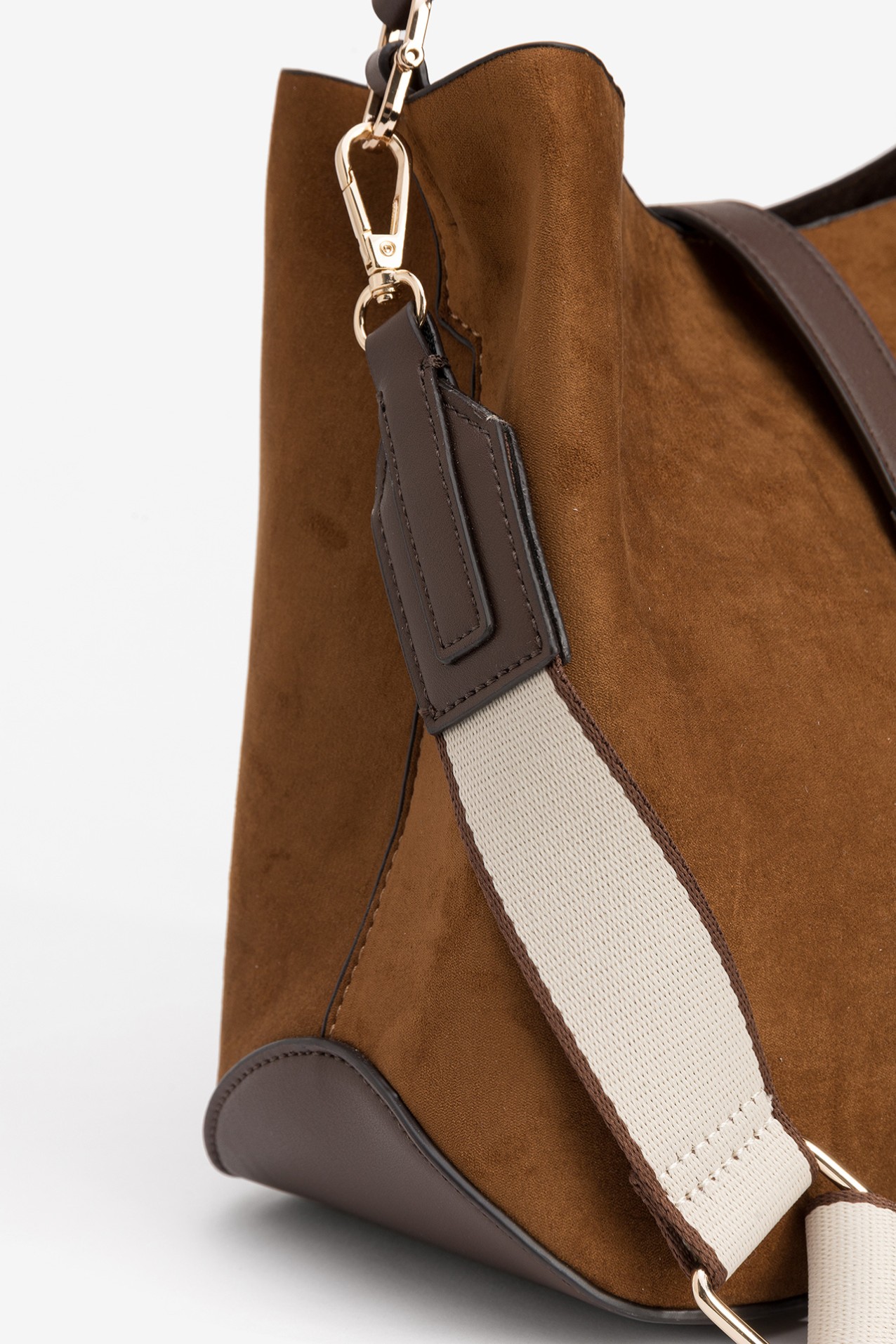 Structured Brown Shoulder Bag