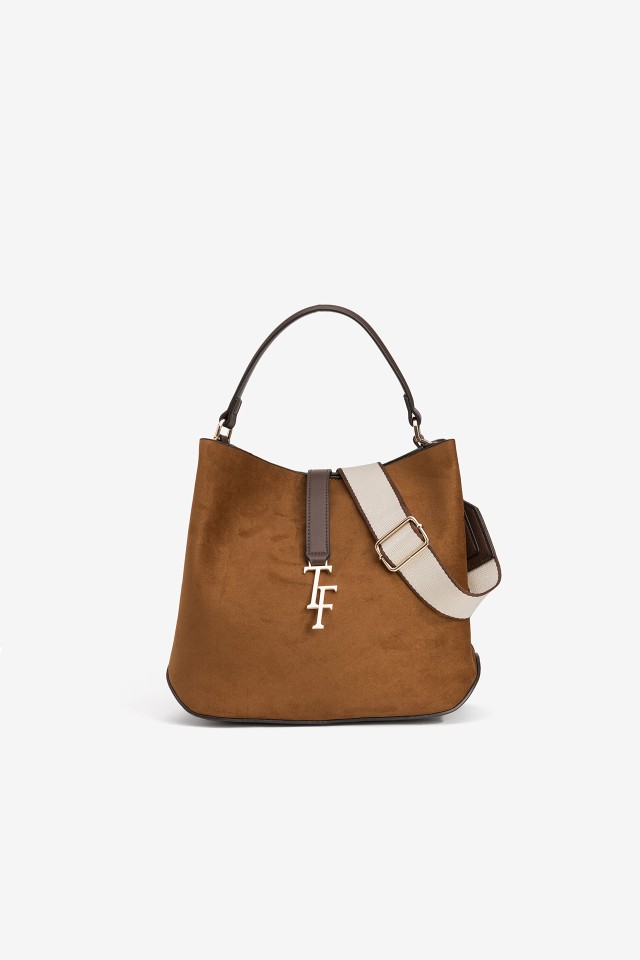 Structured Brown Shoulder Bag