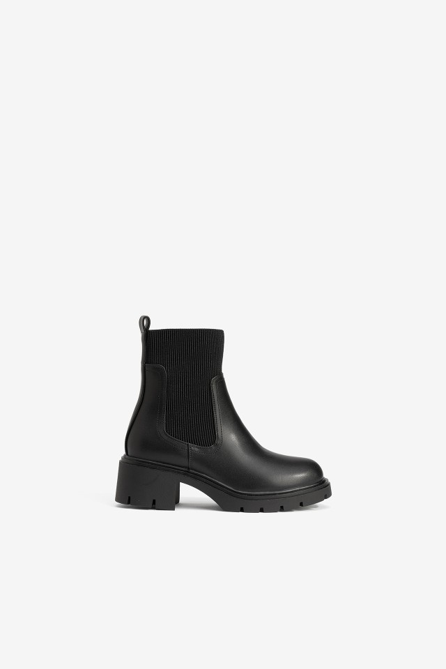 Black Chunky Ankle Boots