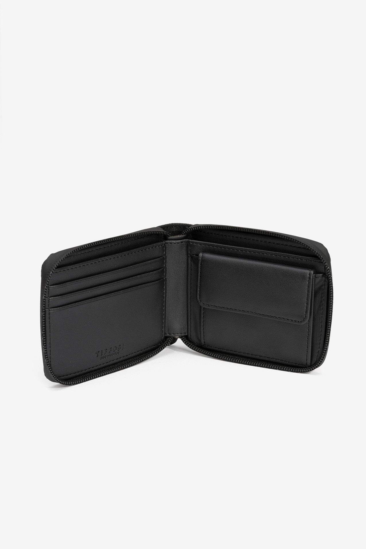Porta-moedas preto compacto