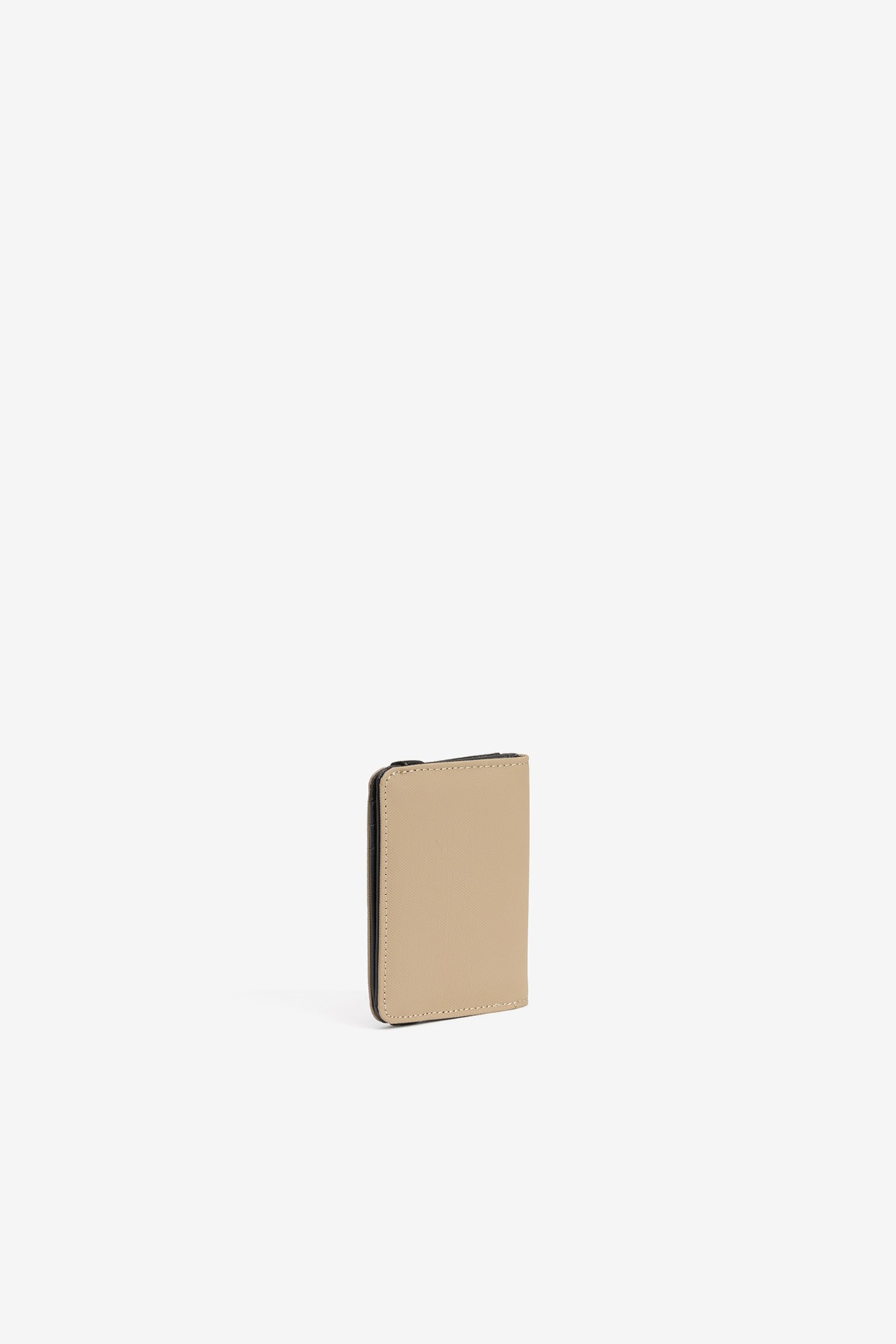 Beige Wallet With Black Elastic