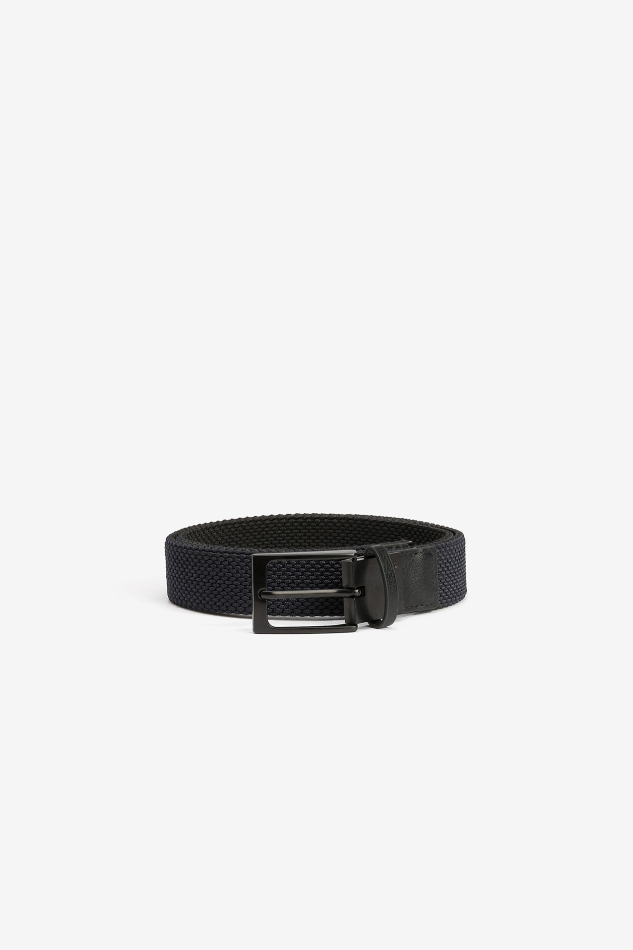 Black Braided Buckle Belt