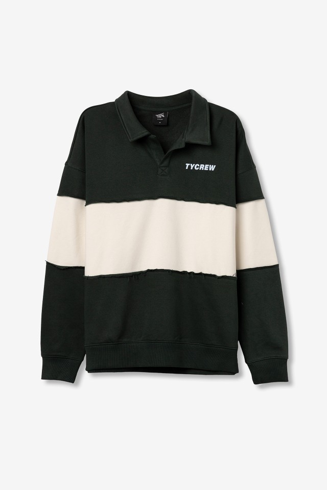 Green Colour-Block Sweatshirt