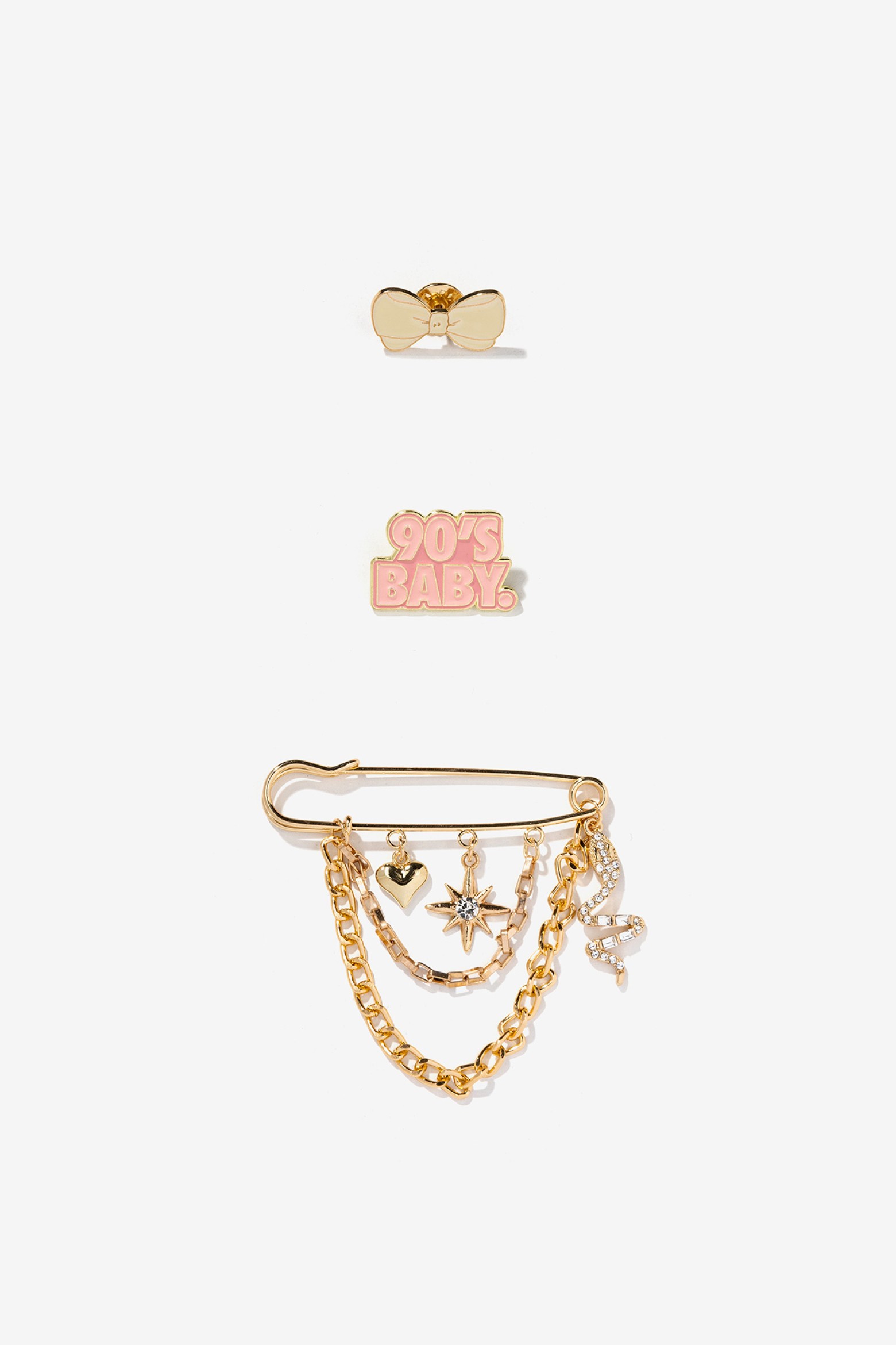 Porta-chaves dourado vibes 90?s