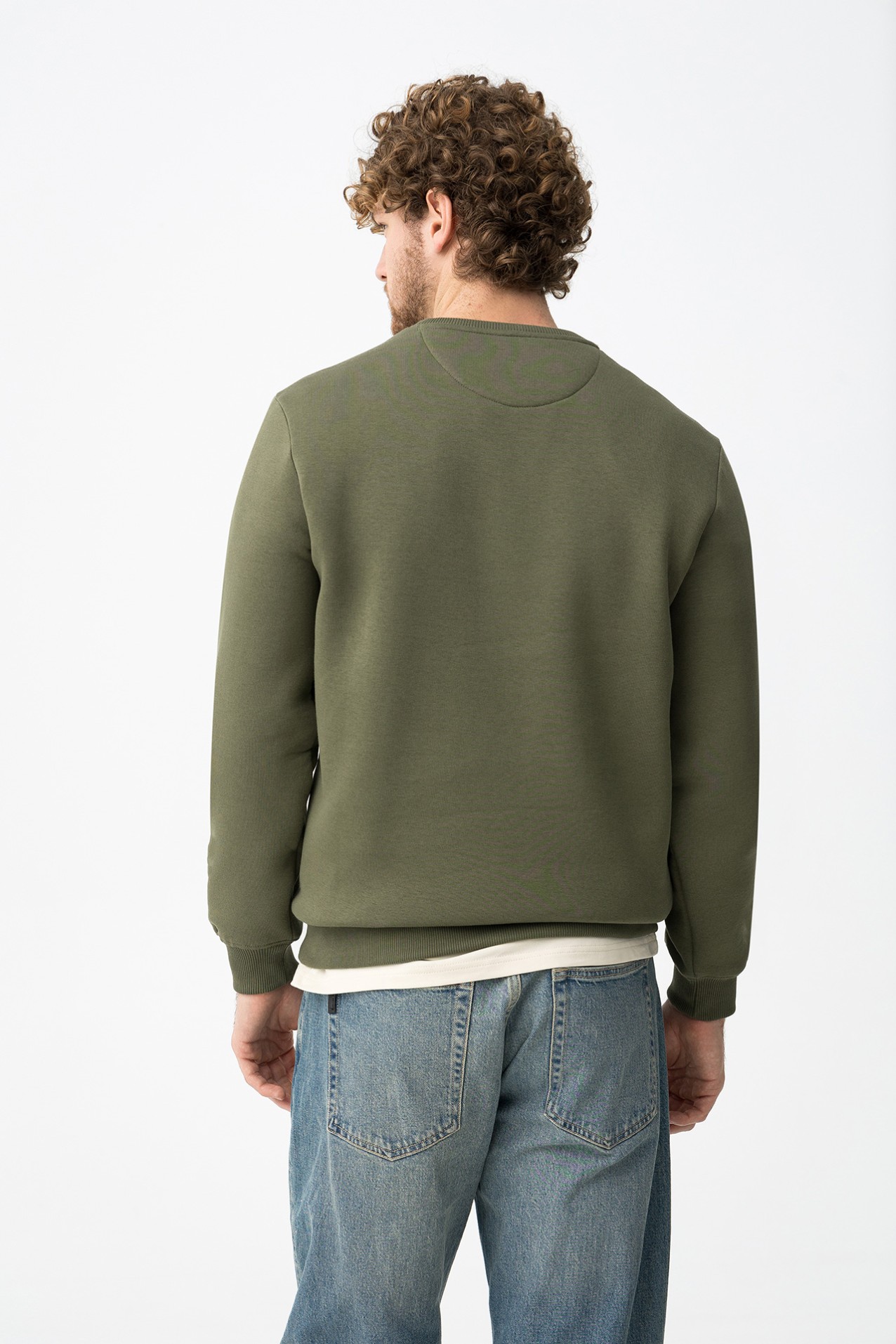 Sudadera verde regular fit