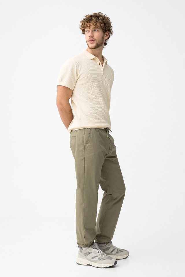 Green Slim Fit Jogger Pants