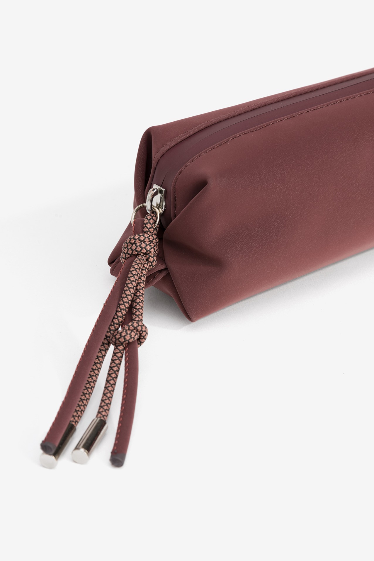 Dark Red Zipper Pouch