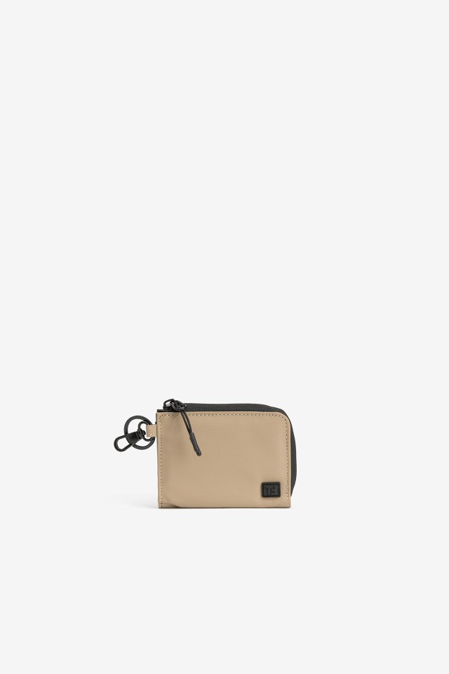 Beige Zip Coin Purse
