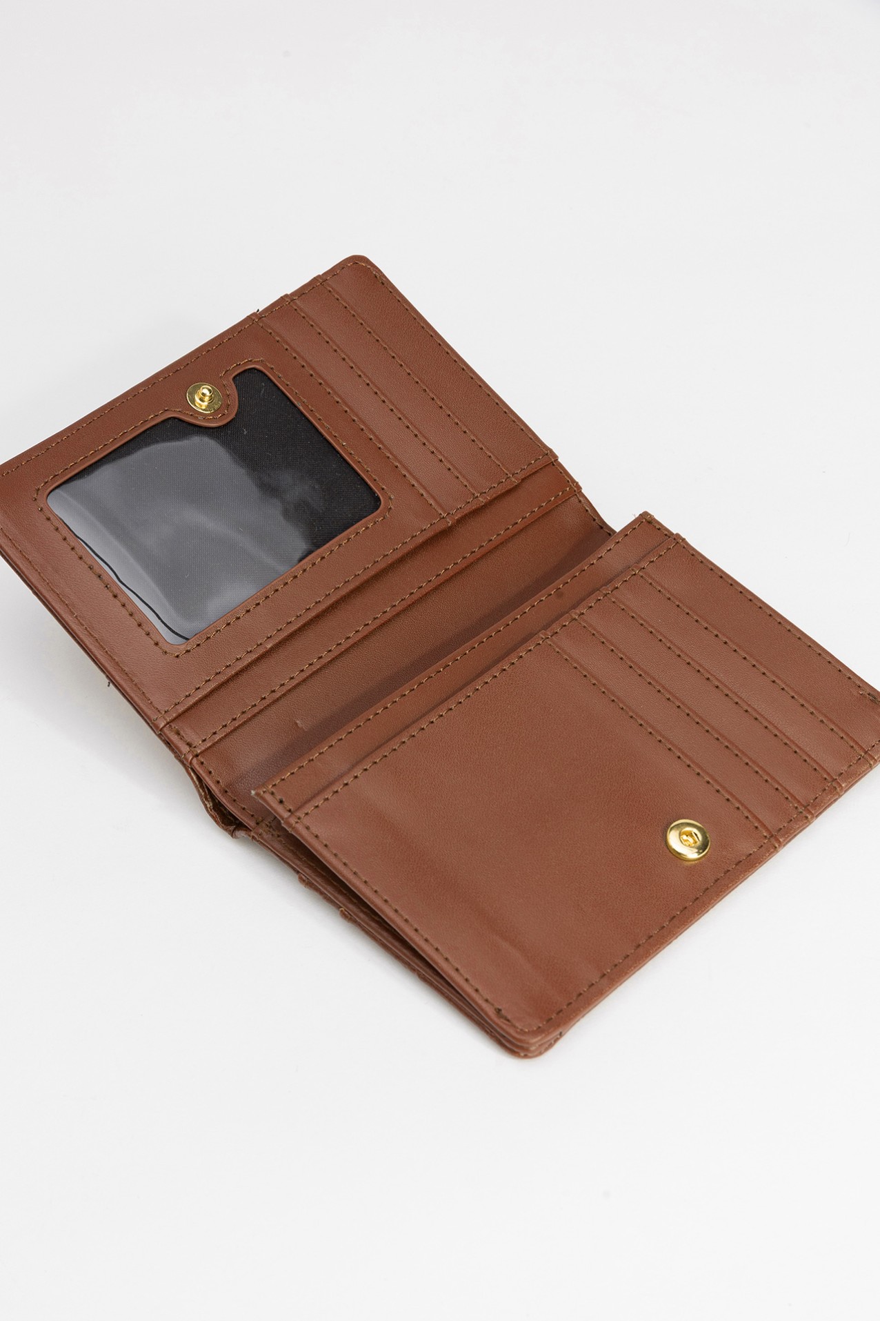 Brown Croc Textured Wallet