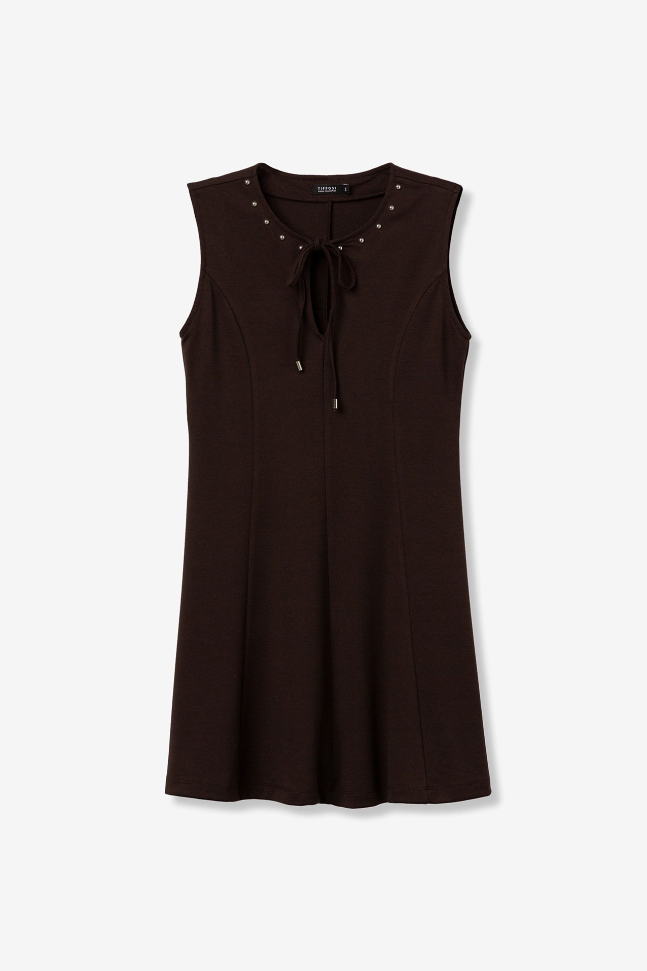 Chocolate Sleeveless Mini Dress