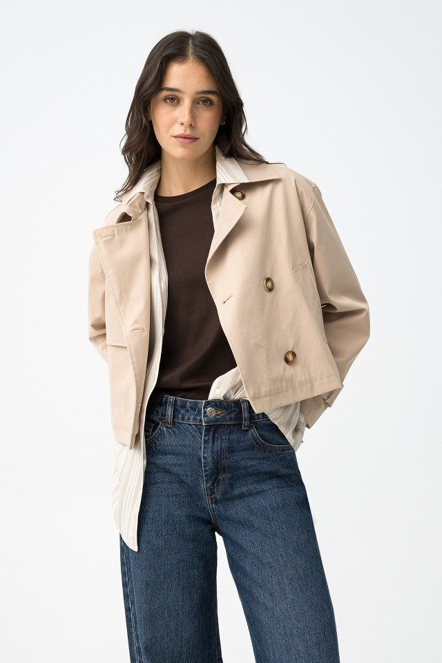 Cropped Beige Jacket
