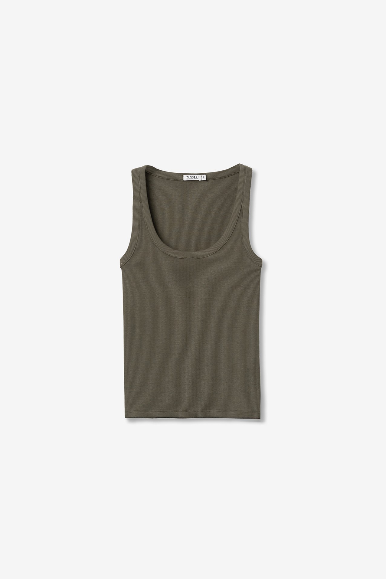Slim Green Ribbed Top