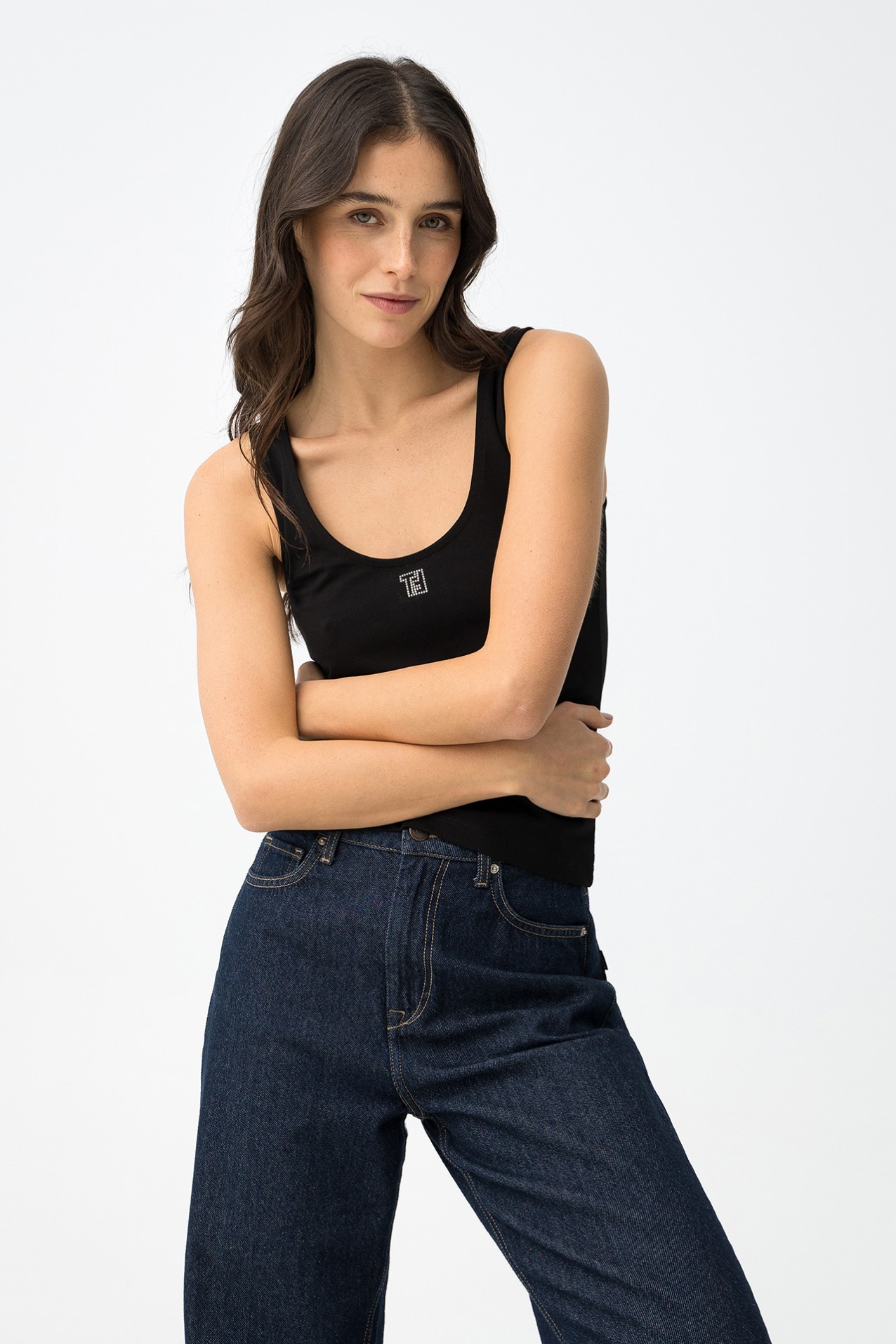 Black Fitted Tank Top