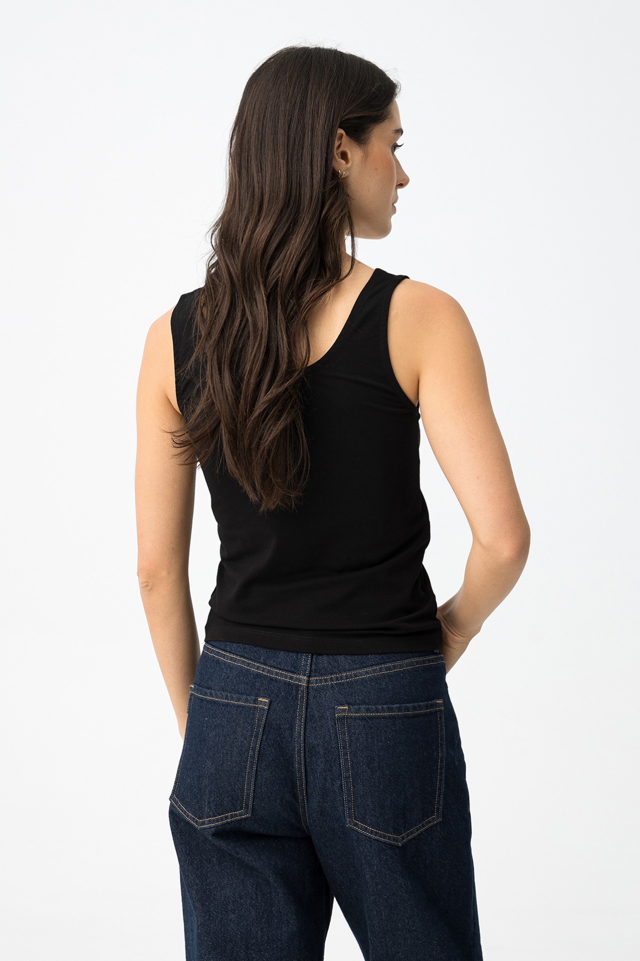 Black Fitted Tank Top