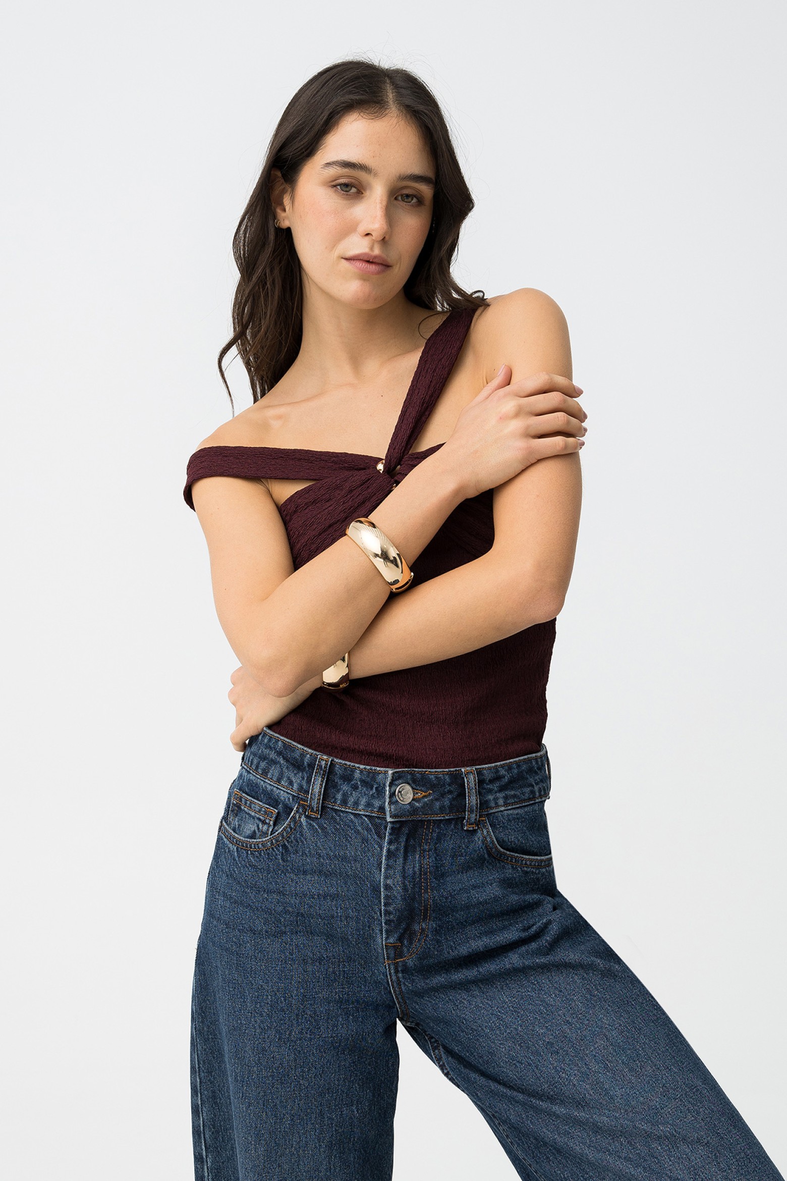 Asymmetric Burgundy Top