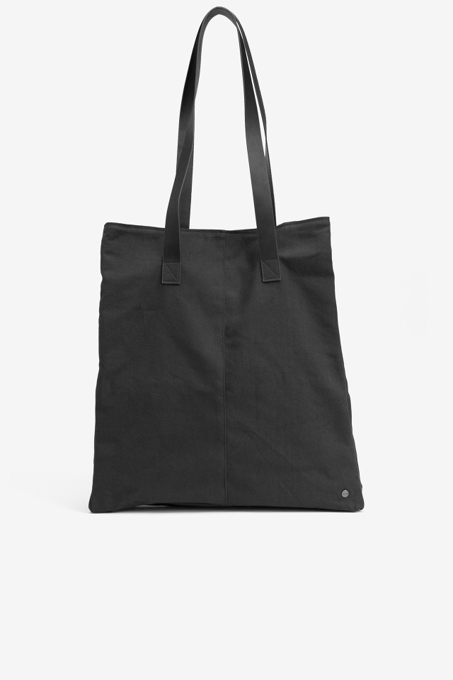 Wide Black Tote Bag