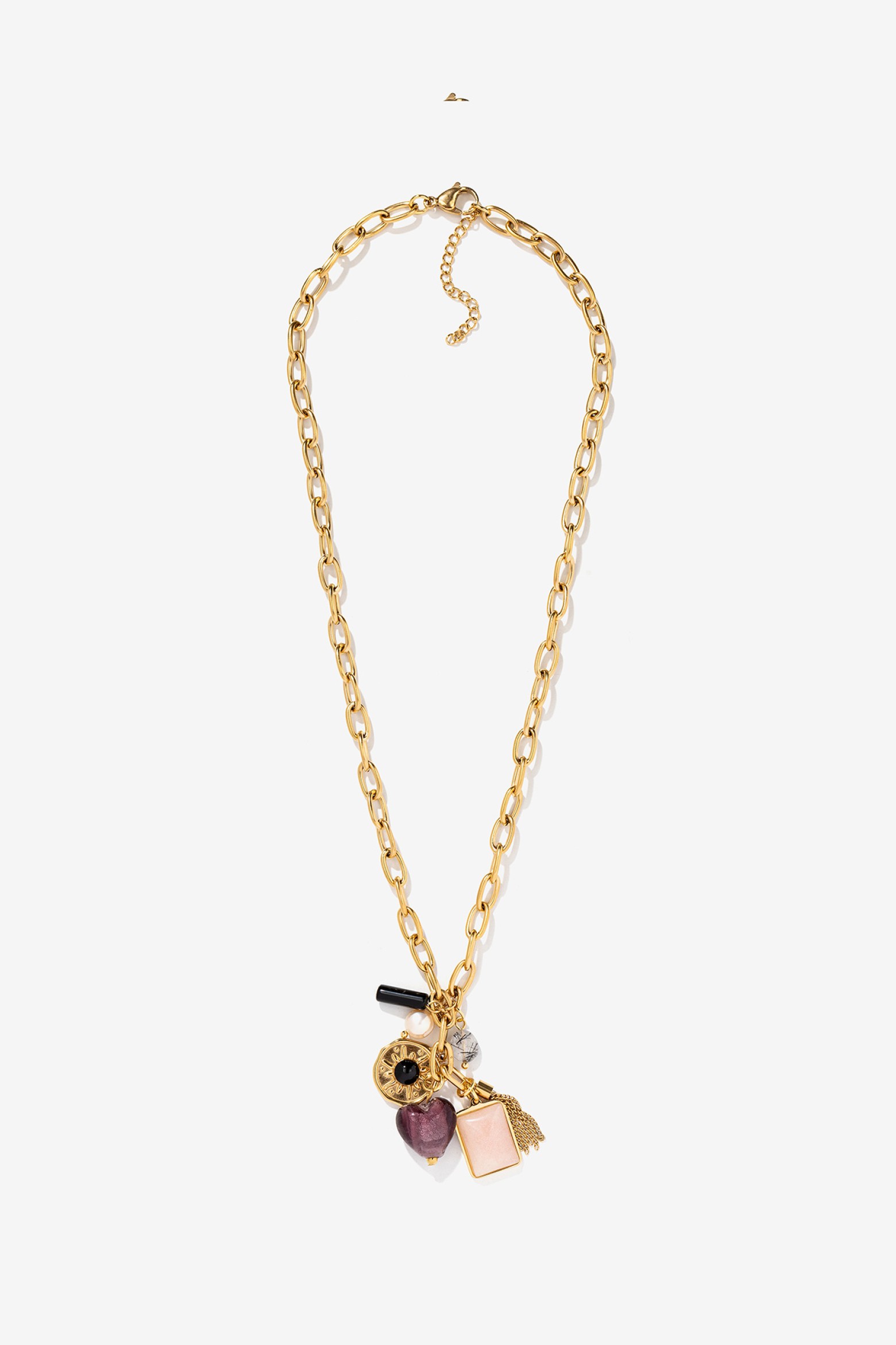 Gold Necklace With Charms