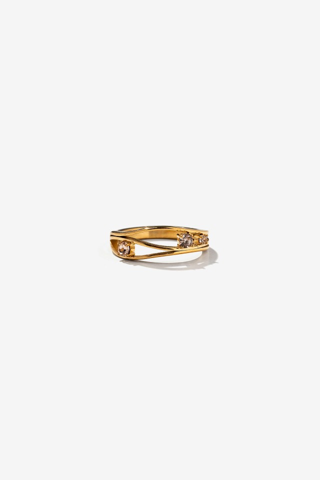 Gold Ring with Stones