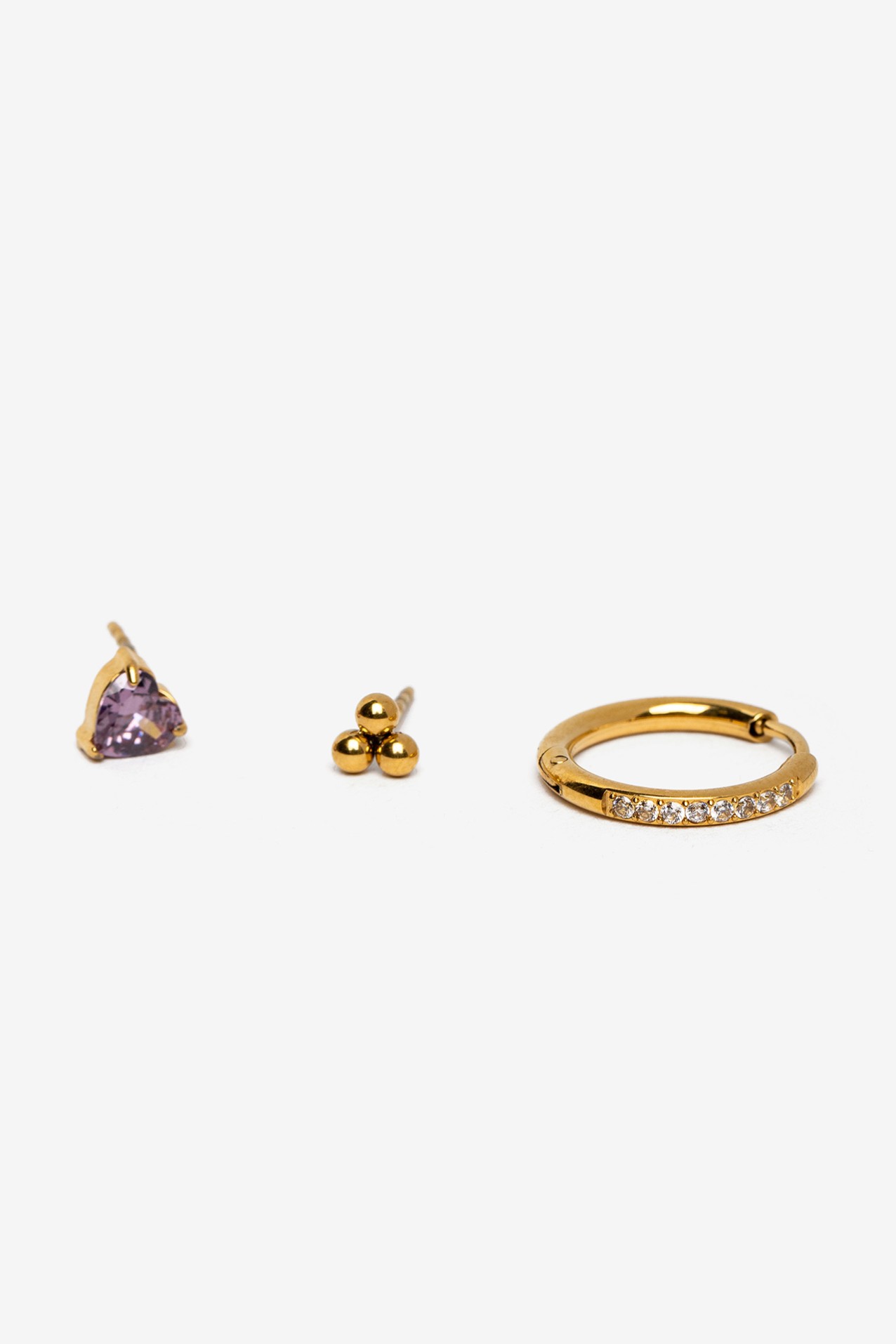 Pack de pendientes dorados
