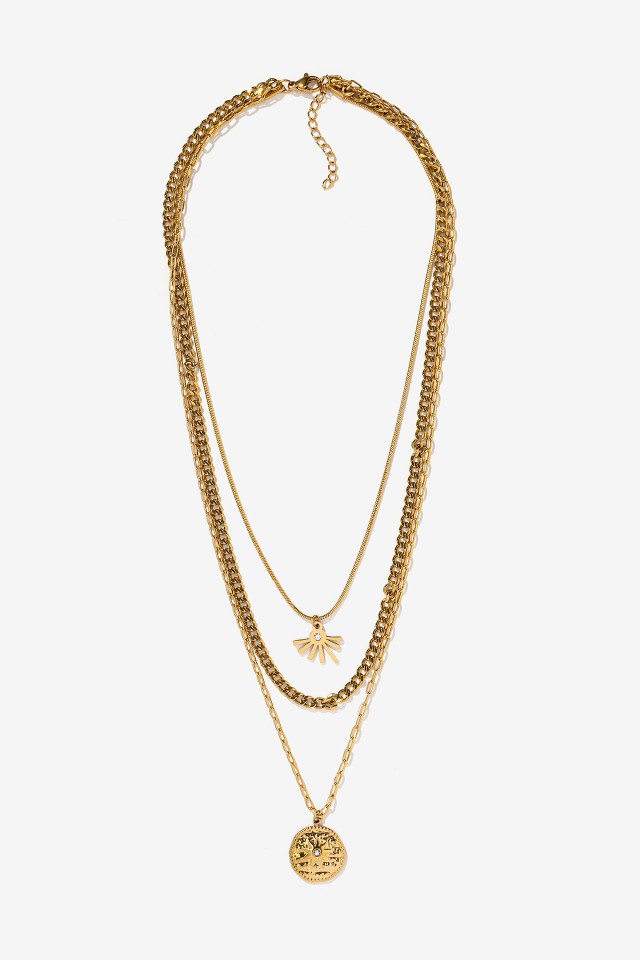 Layered Gold Necklace Set