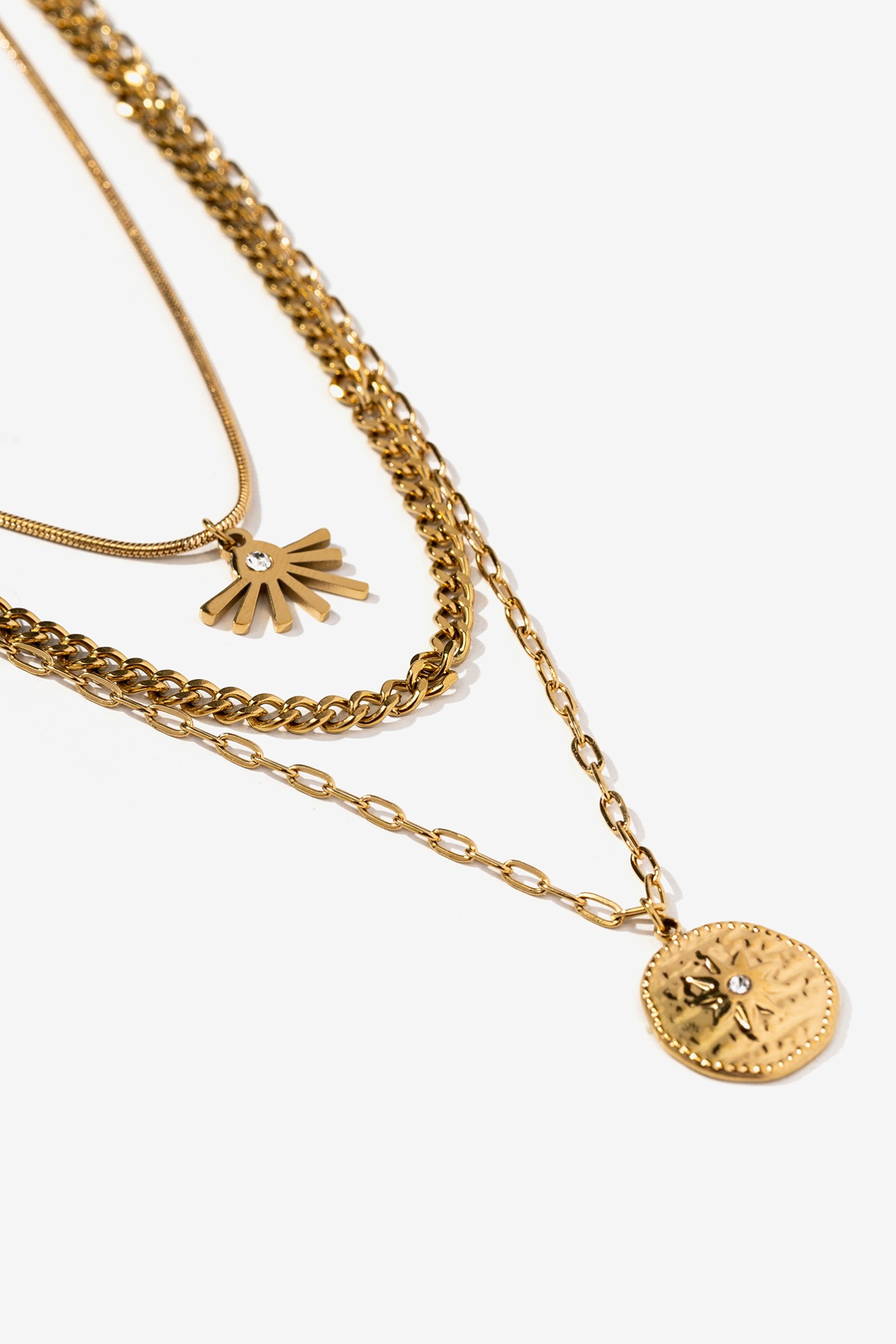 Layered Gold Necklace Set