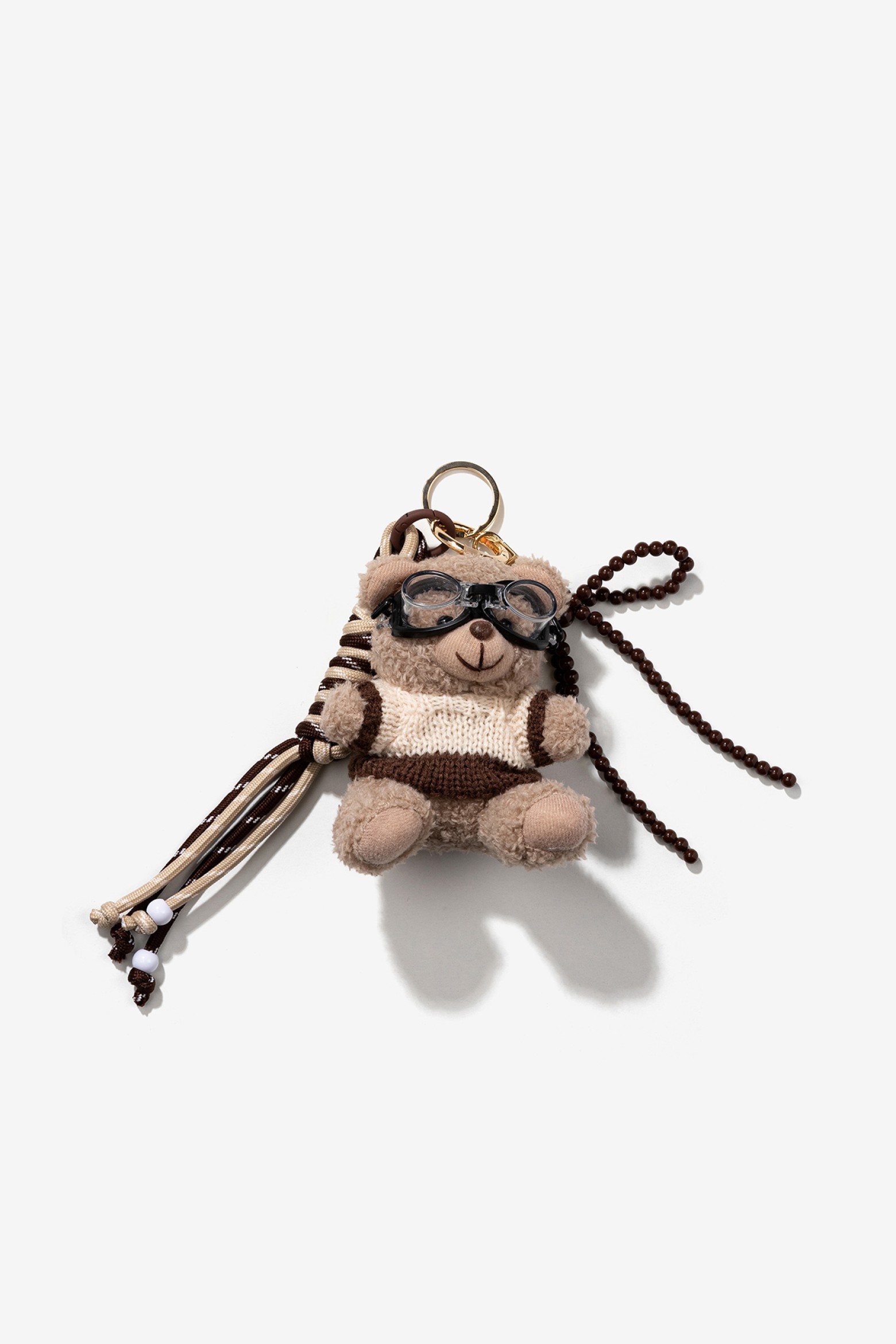 Porta-chaves urso bege