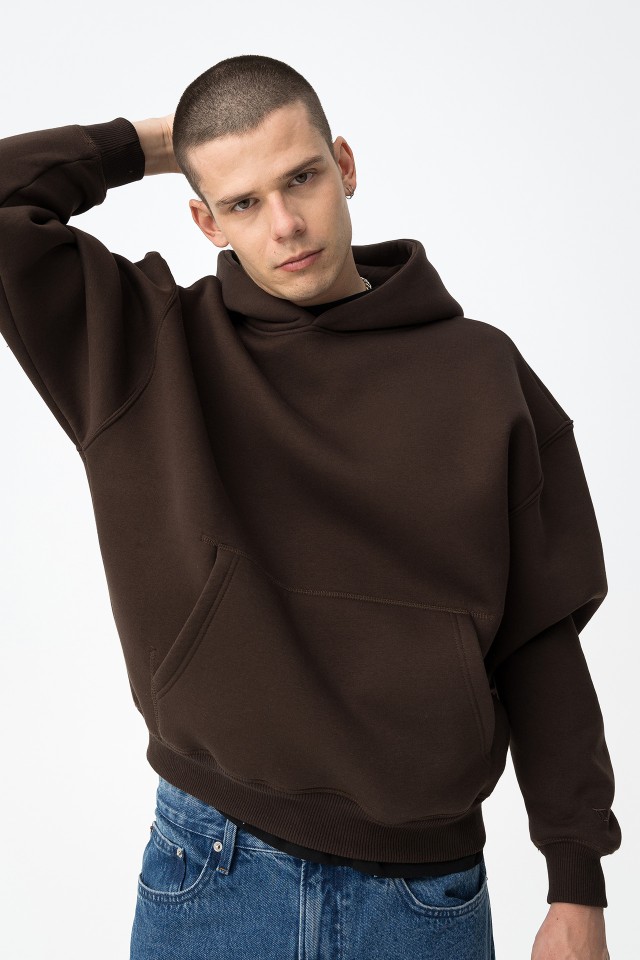 Chocolate Boxy Hoodie