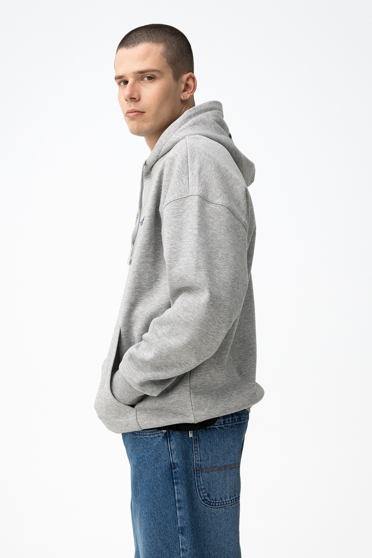Sudadera gris claro relaxed