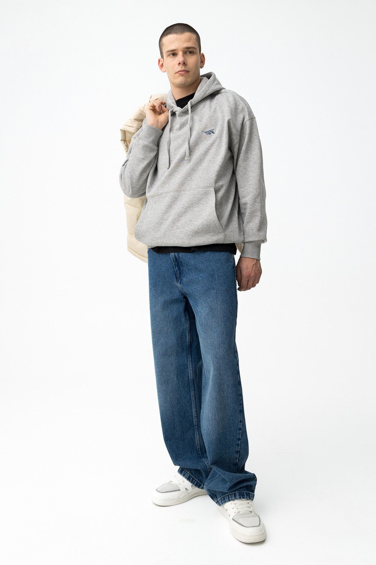 Sudadera gris claro relaxed