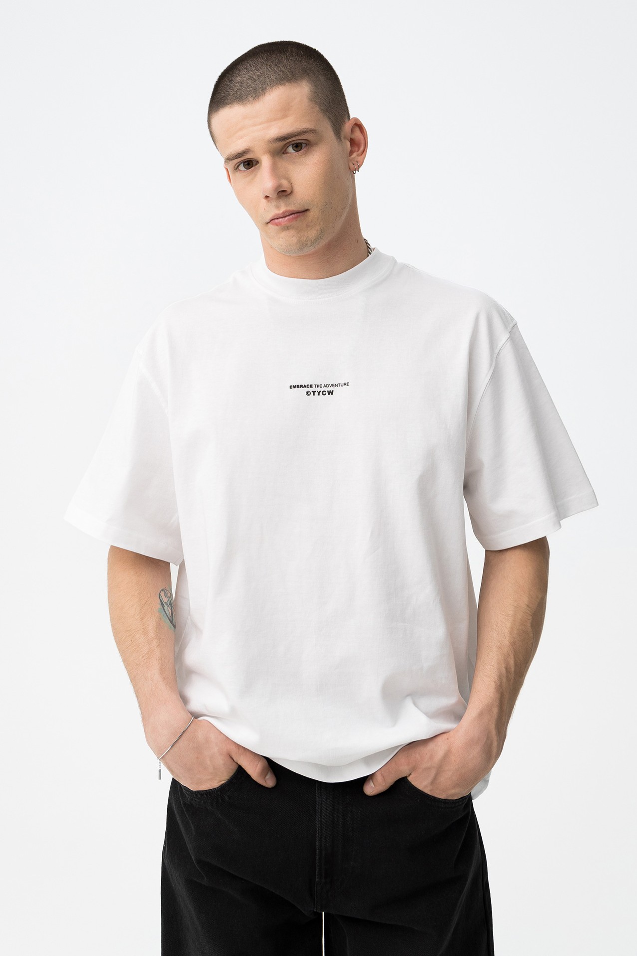 White Oversize Graphic T-shirt