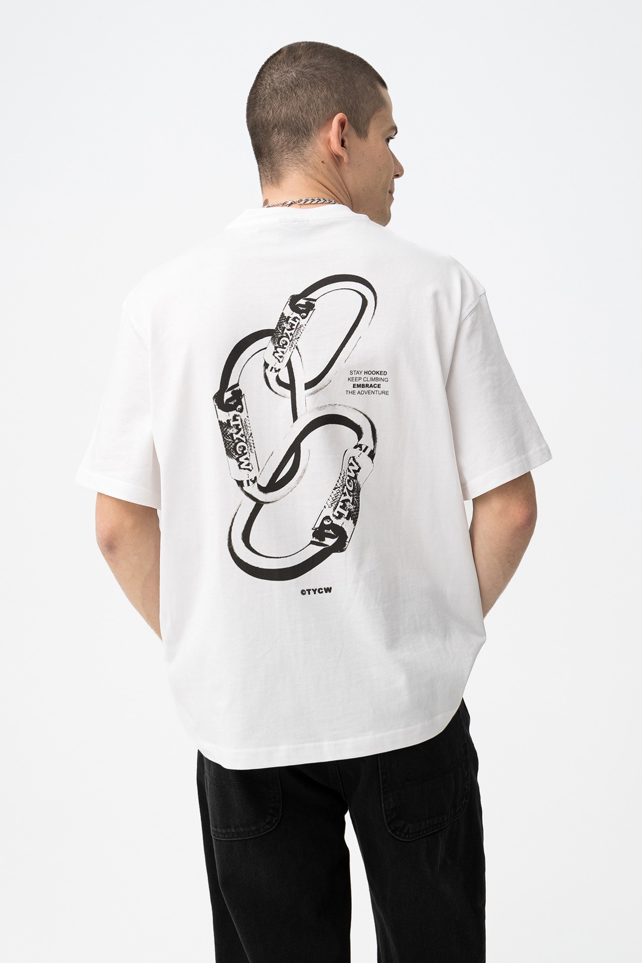 White Oversize Graphic T-shirt